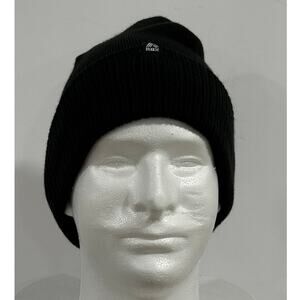 RBX Black Beanie Acrylic Knit Cuffed Skull Cap Minimalist Winter Unisex Hat